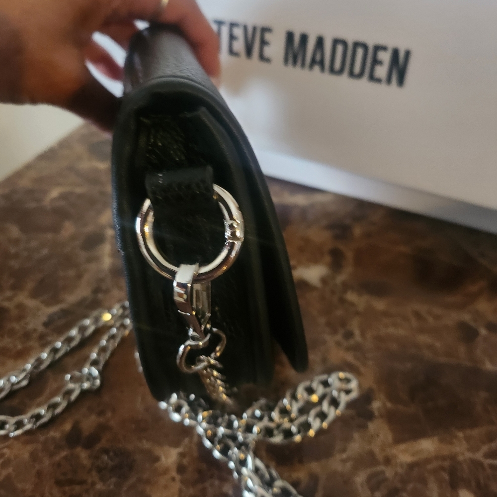 Steve Madden Textured Black 2way Crossbody/Belt Bag NWOT - Picture 5 of 12